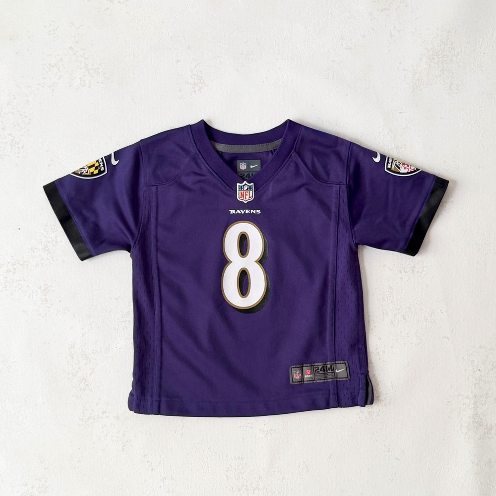 Nike Lamar Jackson Baltimore Ravens #8 NFL Jersey Toddler 24M Purple